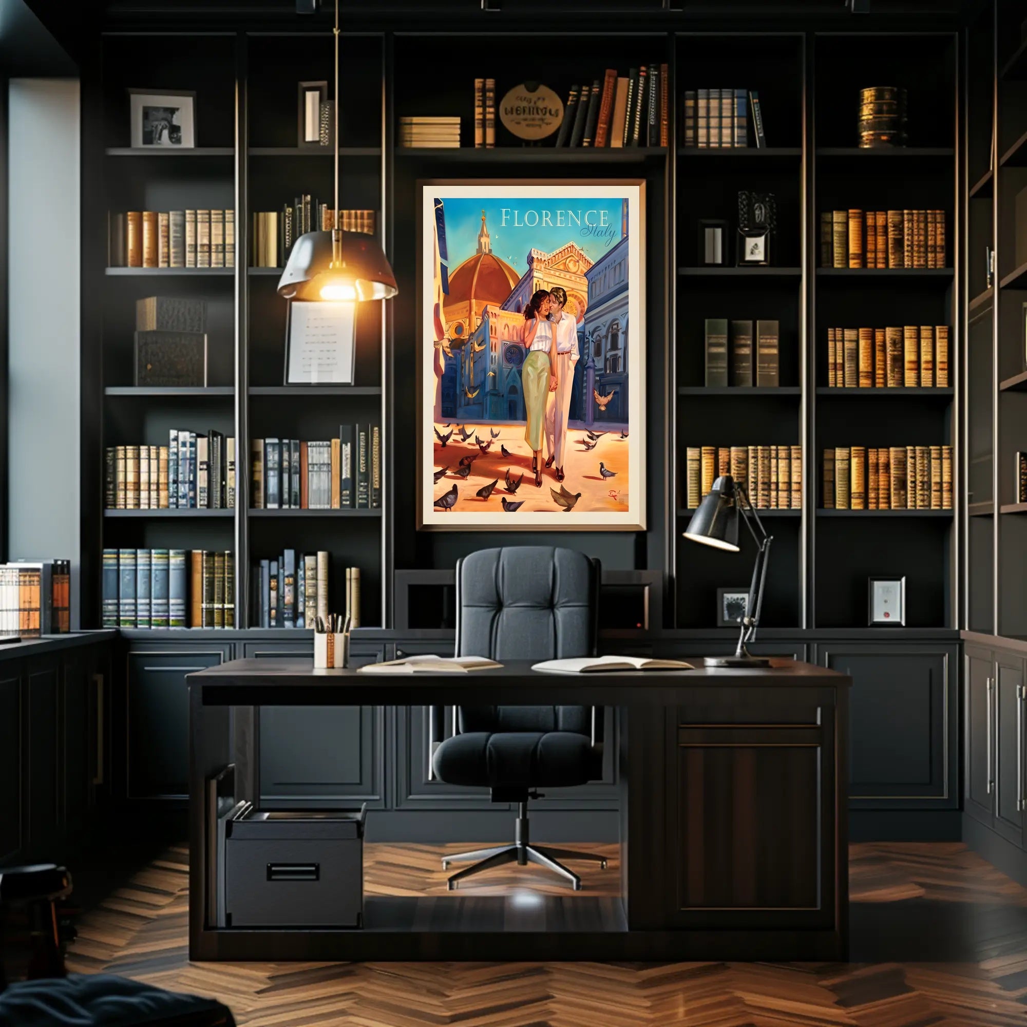 Romantic Florence Travel Poster PosterGoat