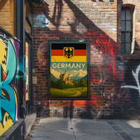 Romanticized German Castle Scenic Landscape Travel Poster PosterGoat