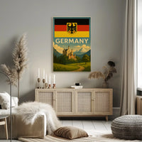 Romanticized German Castle Scenic Landscape Travel Poster PosterGoat