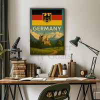 Romanticized German Castle Scenic Landscape Travel Poster PosterGoat