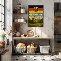 Romanticized German Castle Scenic Landscape Travel Poster PosterGoat