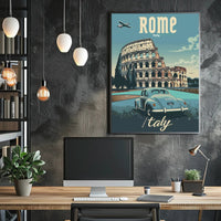 Rome Colosseum Vintage Travel Art Poster PosterGoat