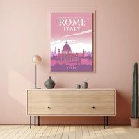 Rome Skyline Modern Travel Poster PosterGoat