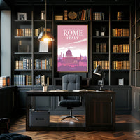 Rome Skyline Modern Travel Poster PosterGoat