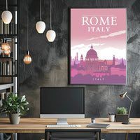 Rome Skyline Modern Travel Poster PosterGoat