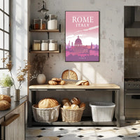 Rome Skyline Modern Travel Poster PosterGoat