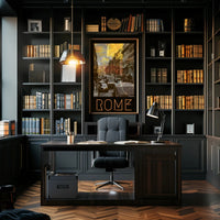 Rome Street Scene Vintage Travel Poster PosterGoat