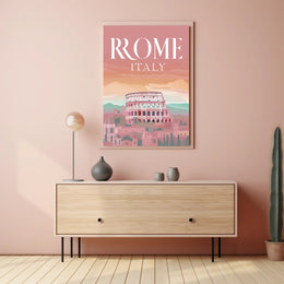 Rome's Colosseum Dreamy Cityscape Travel Poster PosterGoat