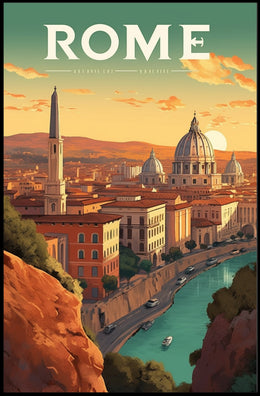 Rome's Iconic Skyline Travel Poster PosterGoat