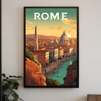 Rome's Iconic Skyline Travel Poster PosterGoat