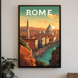 Rome's Iconic Skyline Travel Poster PosterGoat
