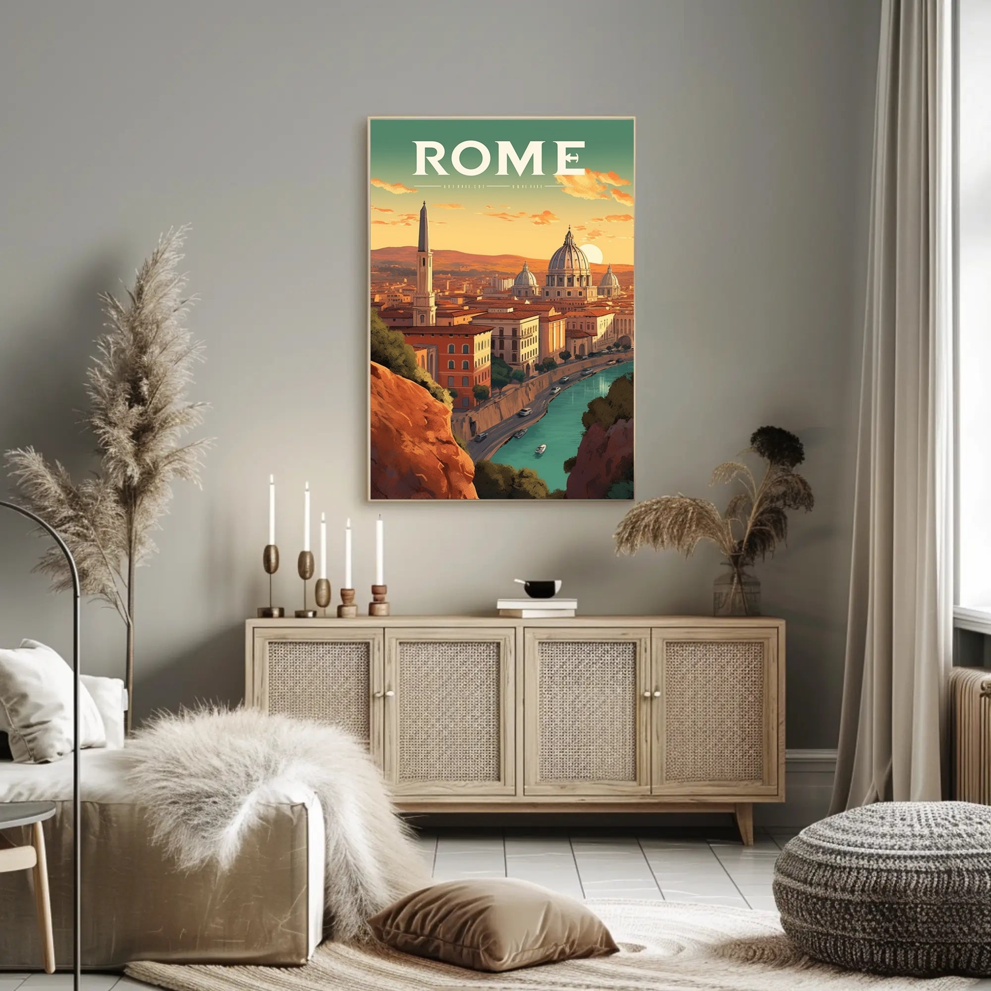 Rome's Iconic Skyline Travel Poster PosterGoat