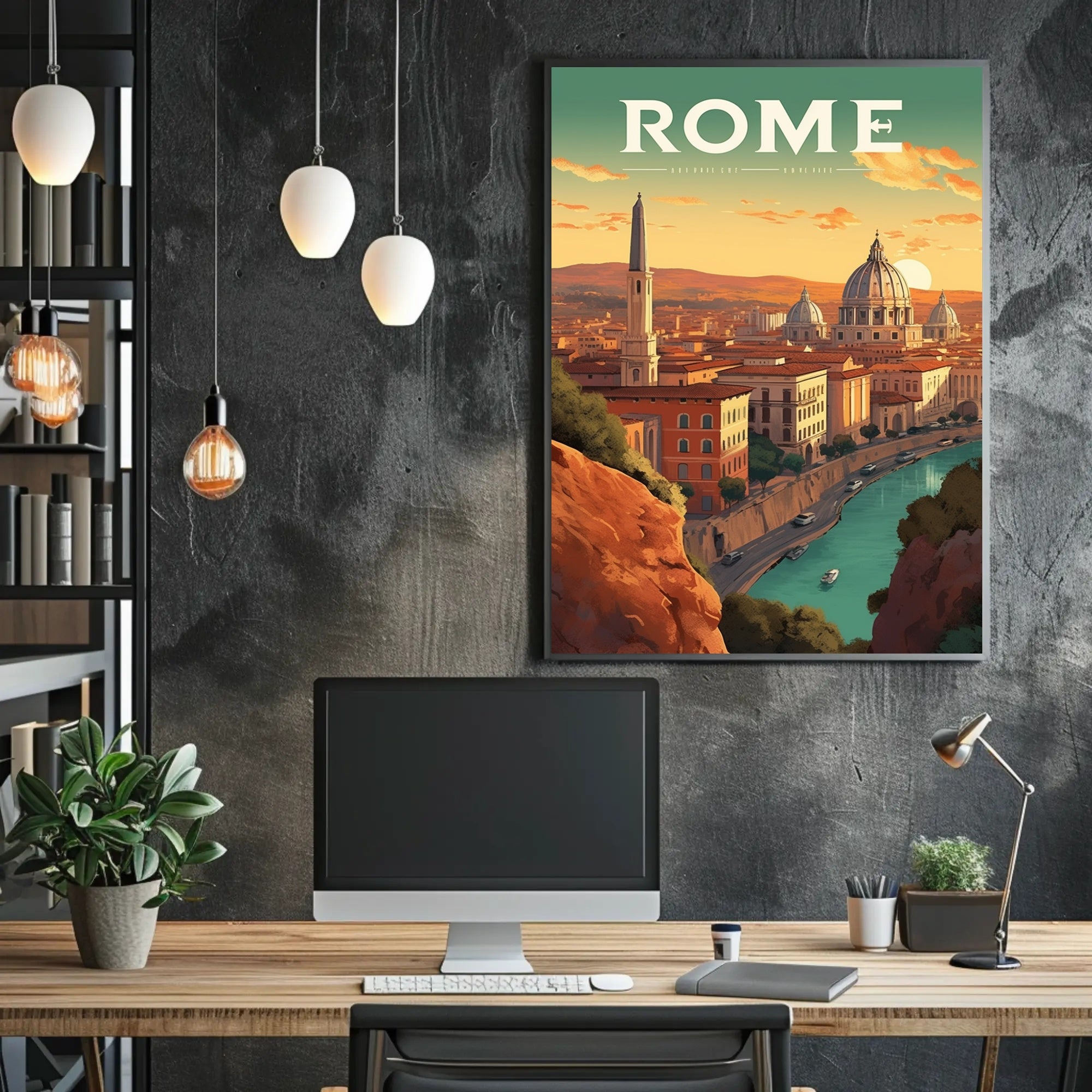Rome's Iconic Skyline Travel Poster PosterGoat