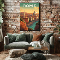 Rome's Iconic Skyline Travel Poster PosterGoat