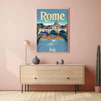 Rome's Nostalgic Charm Vintage Travel Poster PosterGoat