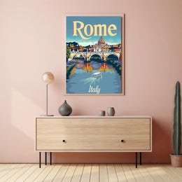 Rome's Nostalgic Charm Vintage Travel Poster PosterGoat