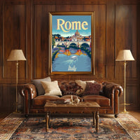 Rome's Nostalgic Charm Vintage Travel Poster PosterGoat