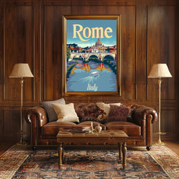 Rome's Nostalgic Charm Vintage Travel Poster PosterGoat