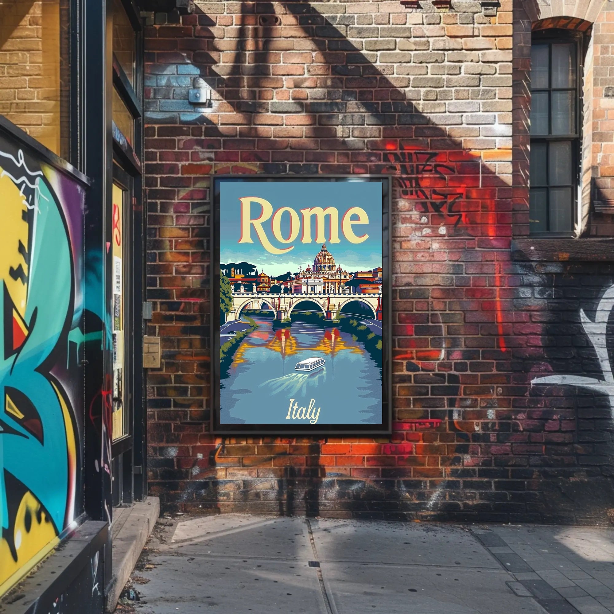 Rome's Nostalgic Charm Vintage Travel Poster PosterGoat