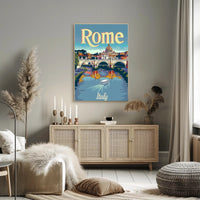Rome's Nostalgic Charm Vintage Travel Poster PosterGoat