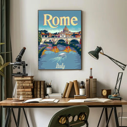Rome's Nostalgic Charm Vintage Travel Poster PosterGoat
