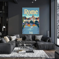Rome's Nostalgic Charm Vintage Travel Poster PosterGoat