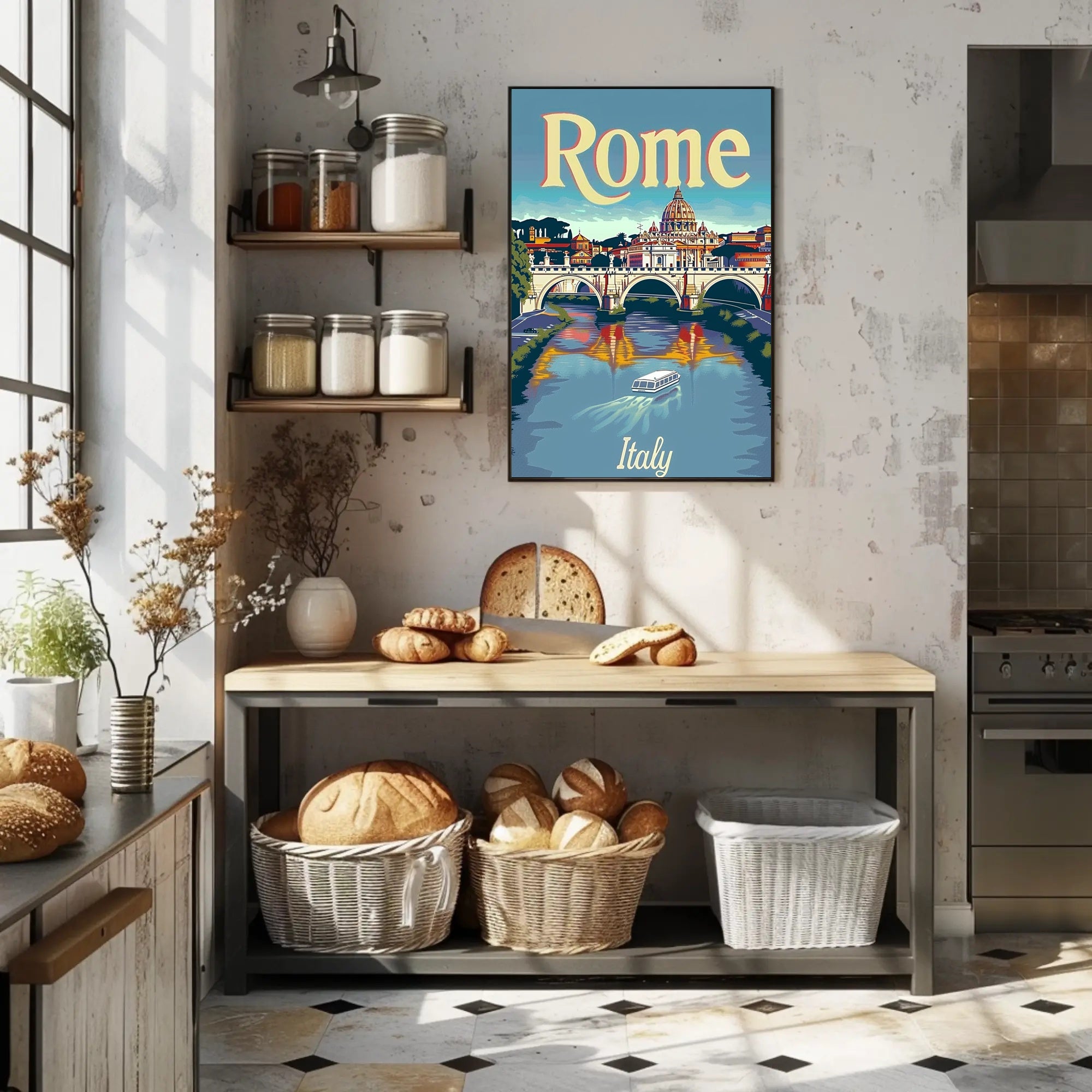 Rome's Nostalgic Charm Vintage Travel Poster PosterGoat