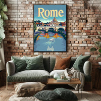 Rome's Nostalgic Charm Vintage Travel Poster PosterGoat