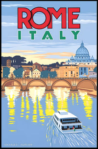 Rome's Timeless Elegance Vintage Travel Poster PosterGoat