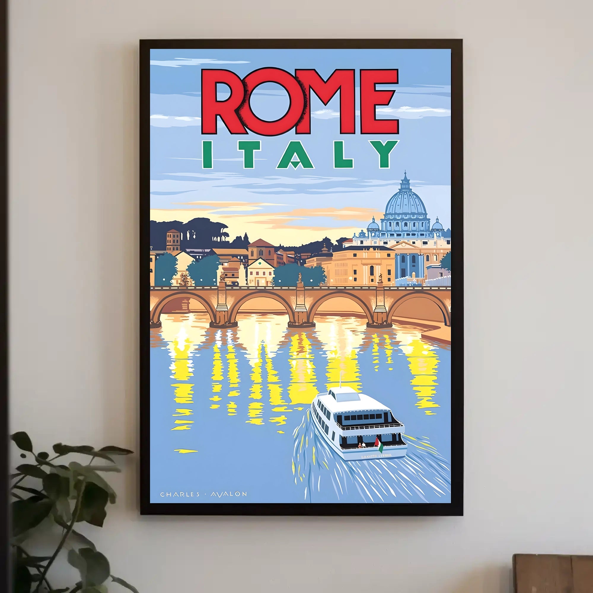 Rome's Timeless Elegance Vintage Travel Poster PosterGoat