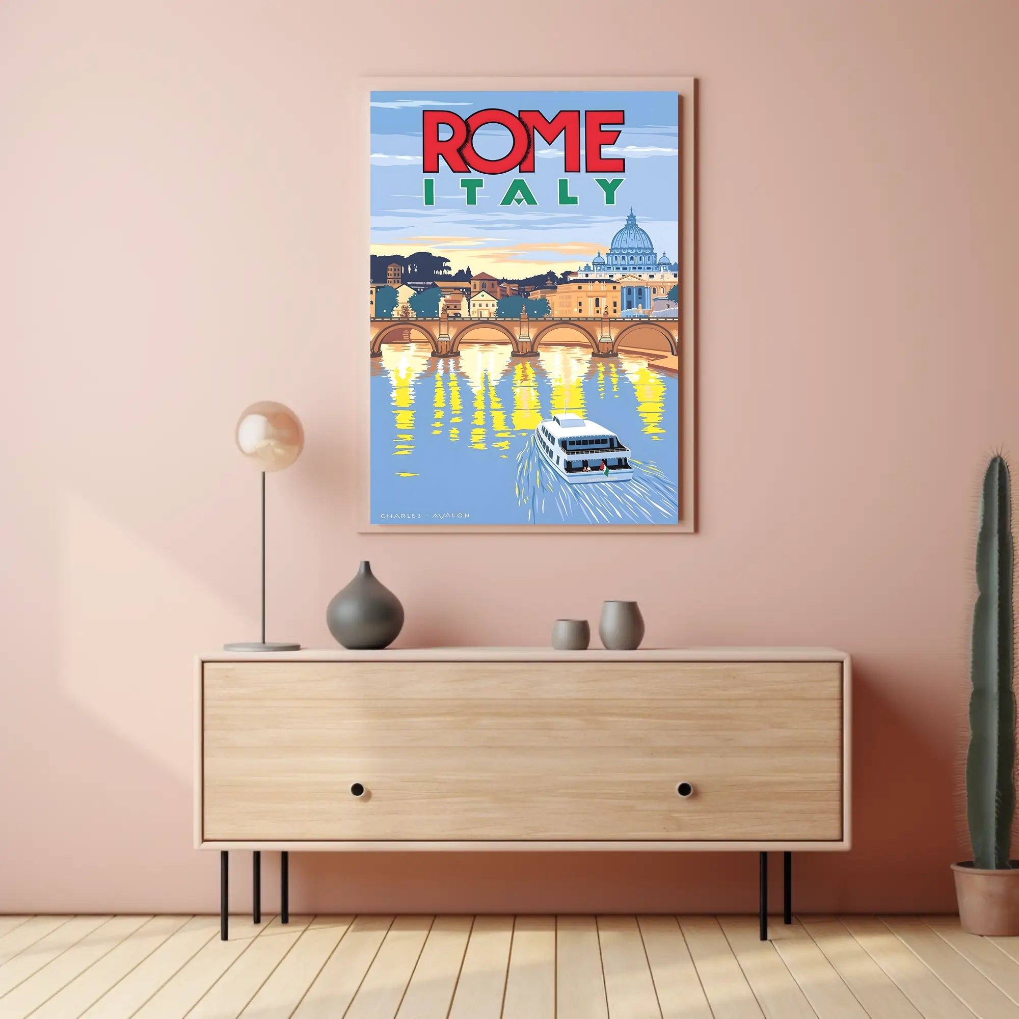 Rome's Timeless Elegance Vintage Travel Poster PosterGoat