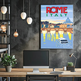 Rome's Timeless Elegance Vintage Travel Poster PosterGoat