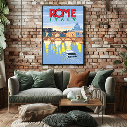 Rome's Timeless Elegance Vintage Travel Poster PosterGoat