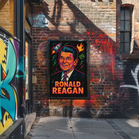 Ronald Reagan Ambition Neon Art Historical or Presidential Poster PosterGoat