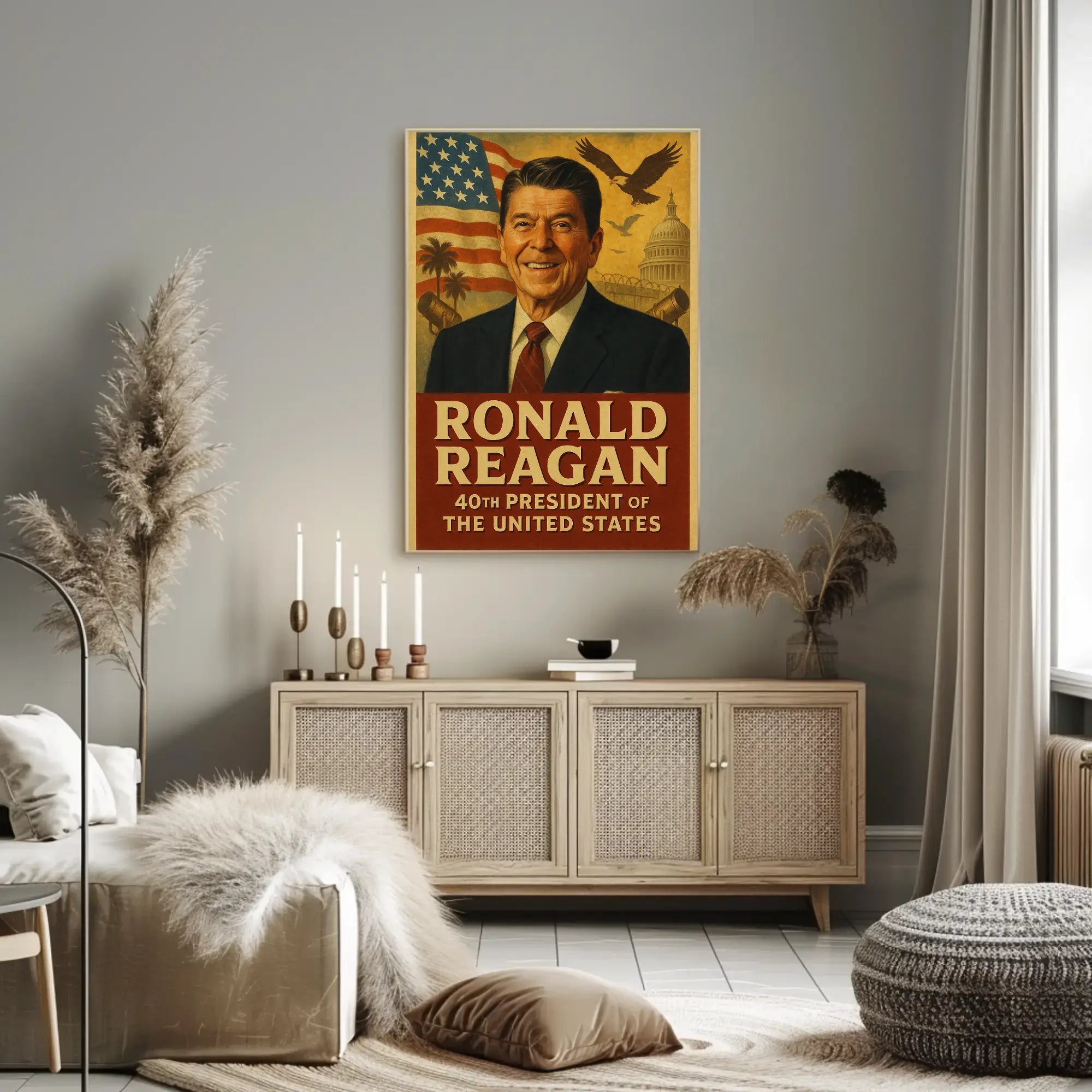 Ronald Reagan Legacy Historical Presidential Poster PosterGoat