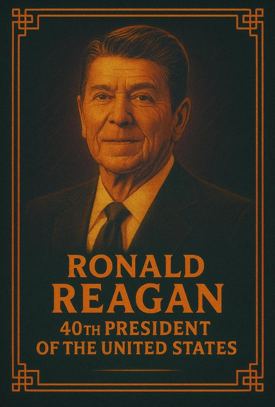 Ronald Reagan Vintage Presidential Legacy Historical Poster PosterGoat