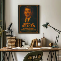 Ronald Reagan Vintage Presidential Legacy Historical Poster PosterGoat