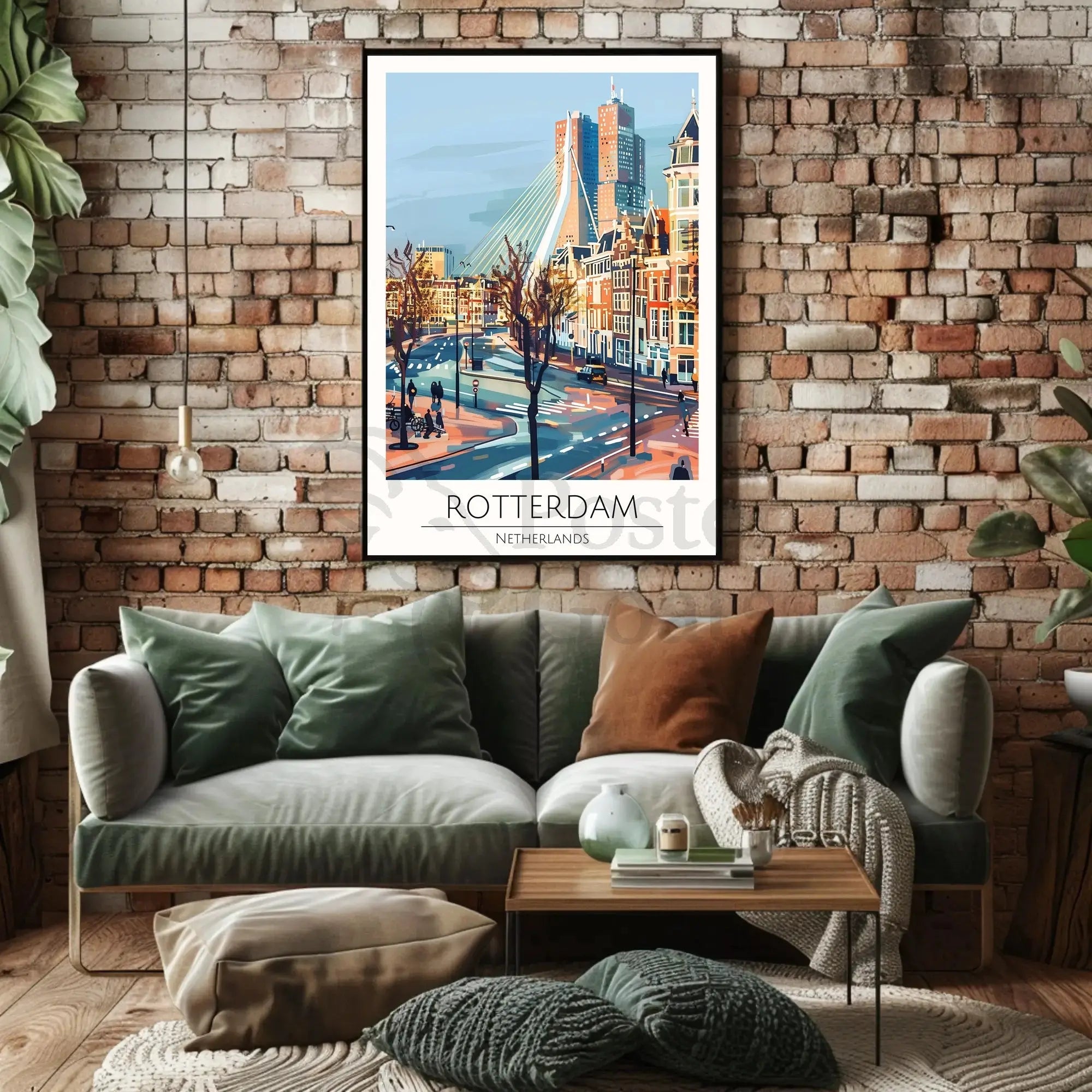 Rotterdam Urban Landscape Art Print Travel Poster PosterGoat