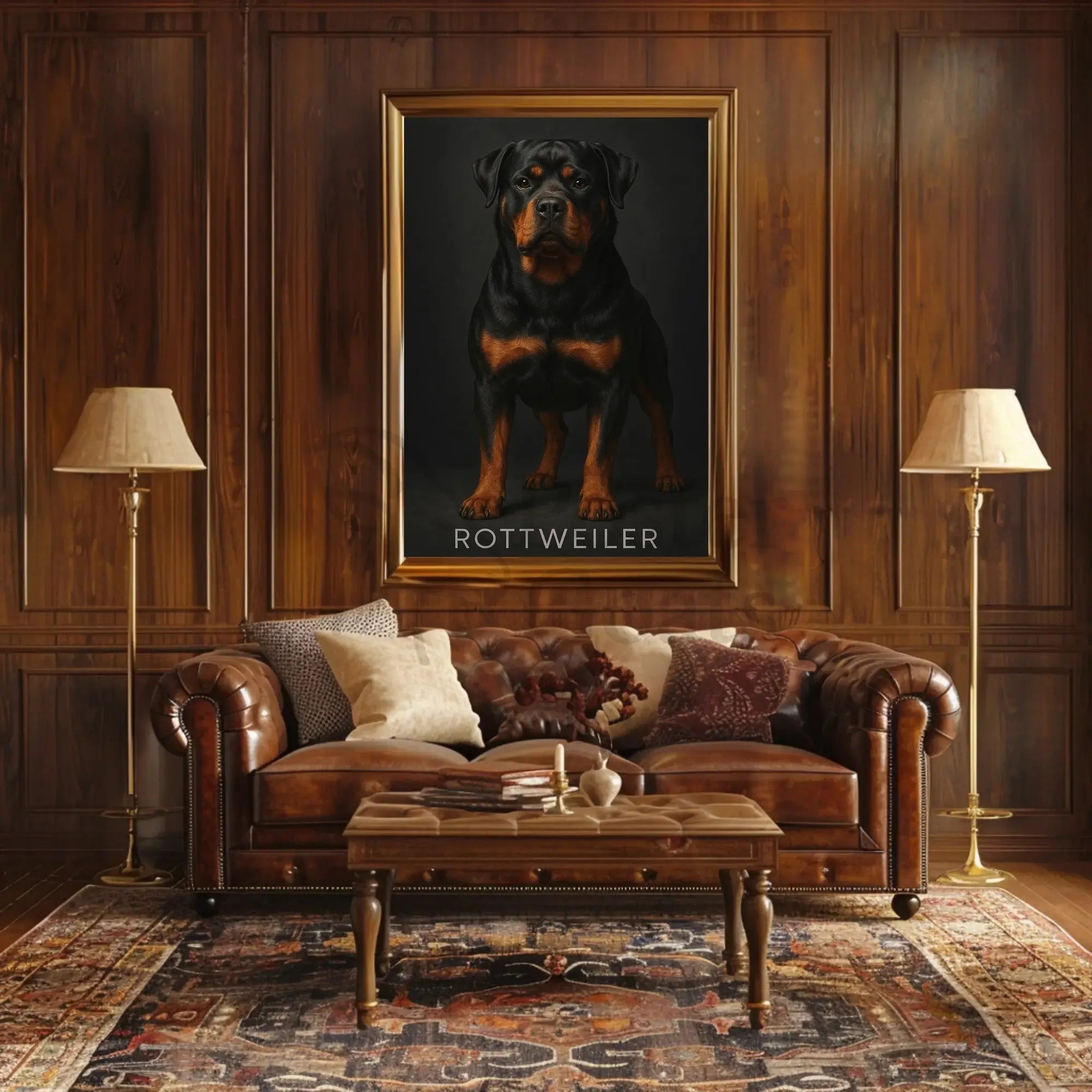 Rottweiler Strength and Elegance Dog Breed Poster PosterGoat