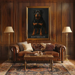 Rottweiler Strength and Elegance Dog Breed Poster PosterGoat