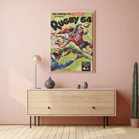 Rugby 1964 Vintage Sports Poster PosterGoat
