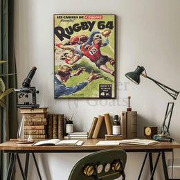 Rugby 1964 Vintage Sports Poster PosterGoat