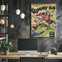 Rugby 1964 Vintage Sports Poster PosterGoat