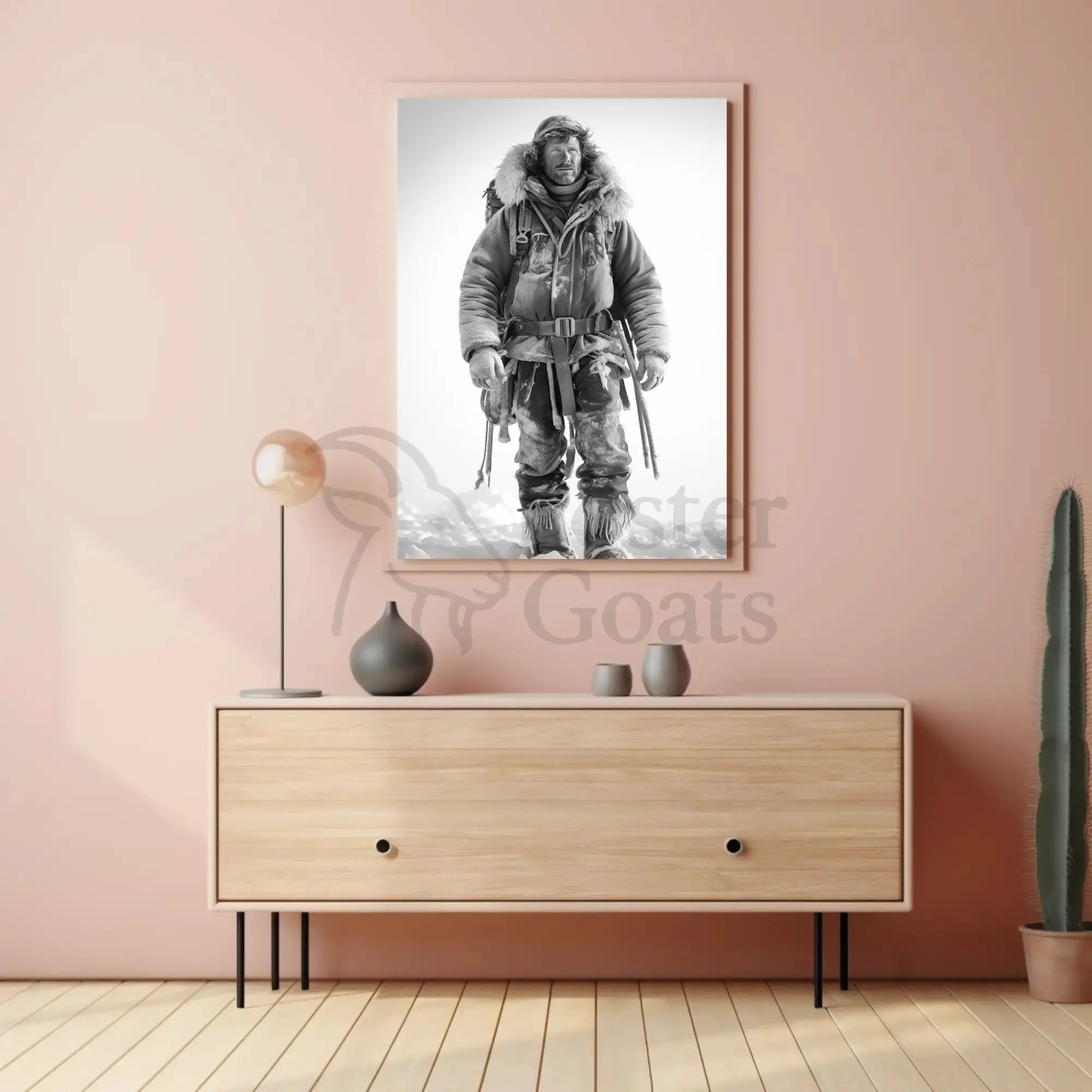 Rugged Arctic Explorer Vintage Adventure Historical Poster PosterGoat