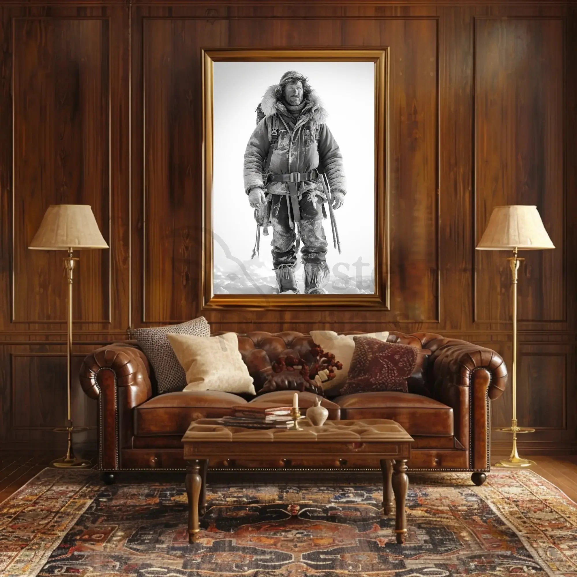 Rugged Arctic Explorer Vintage Adventure Historical Poster PosterGoat