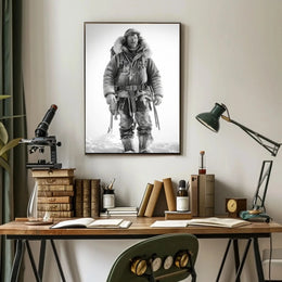 Rugged Arctic Explorer Vintage Adventure Historical Poster PosterGoat