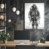Rugged Arctic Explorer Vintage Adventure Historical Poster PosterGoat