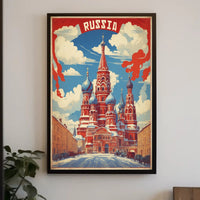 Russia's Iconic St. Basil’s Cathedral Poster PosterGoat