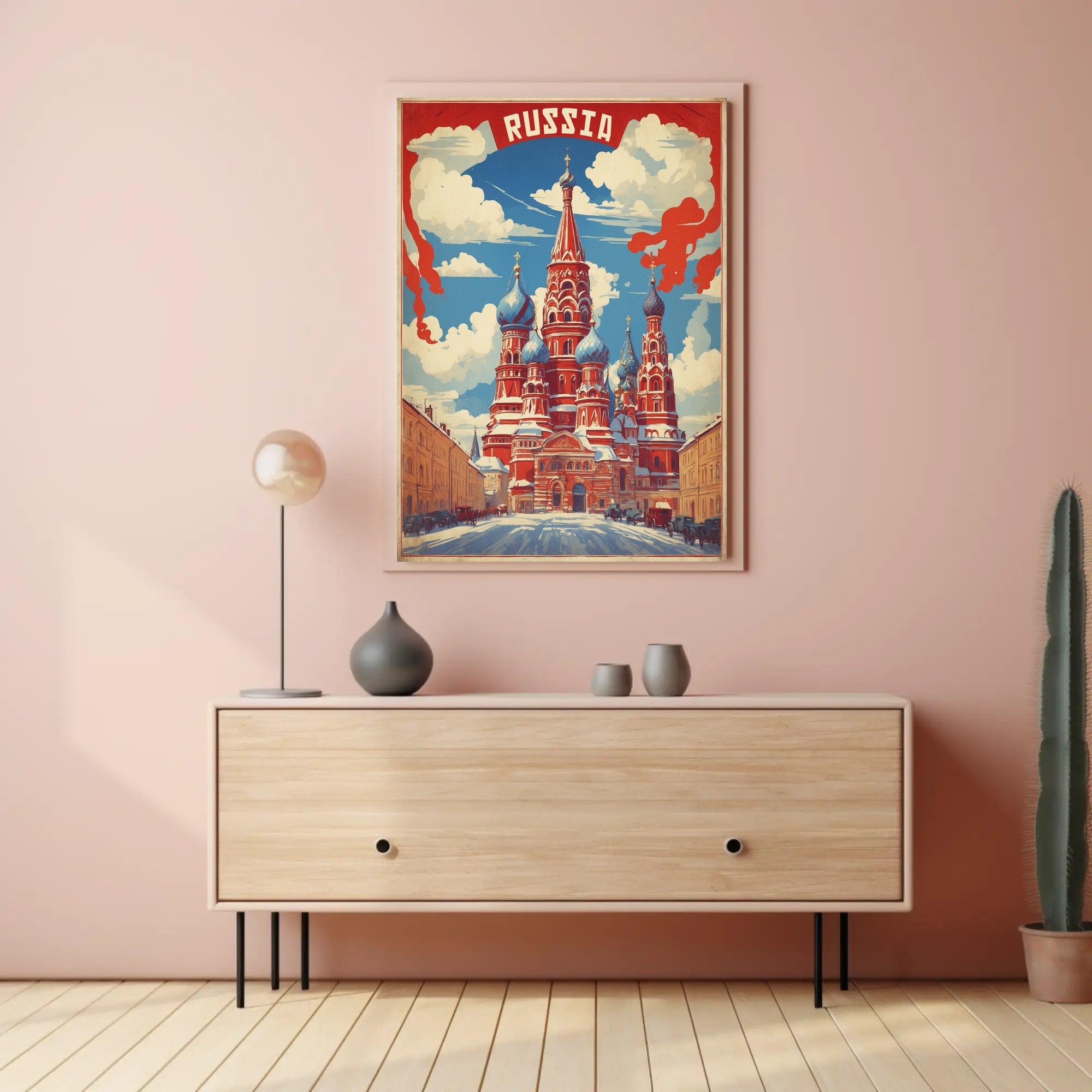 Russia's Iconic St. Basil’s Cathedral Poster PosterGoat