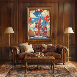 Russia's Iconic St. Basil’s Cathedral Poster PosterGoat